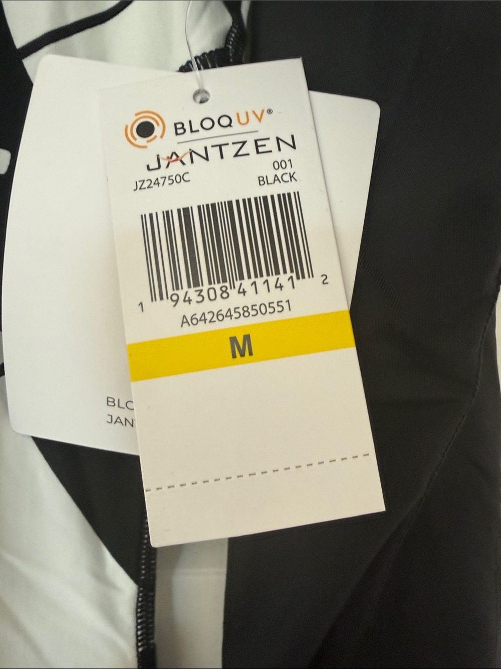 Jantzen Black and White Hooded Swim Coverup - Picture 4 of 6